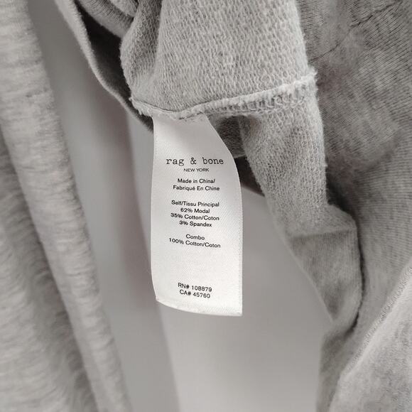 Rag & Bone V Neck Long Sleeve Sweater Lightweight Gray Long Sleeve Modal Size XS - Picture 7 of 7